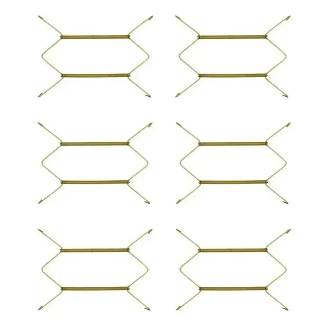 Suporte Gancho 6 Pçs Parede Decorativos Para Pratos Em Aço Cor Jantar 21 A 30 Cm