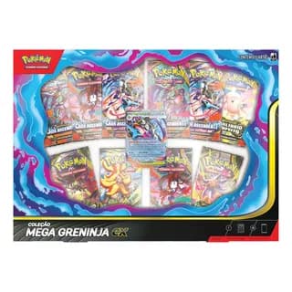 Cartas Pokémon Box Coleção TCG Mega Greninha Ex 61 Cards Copag