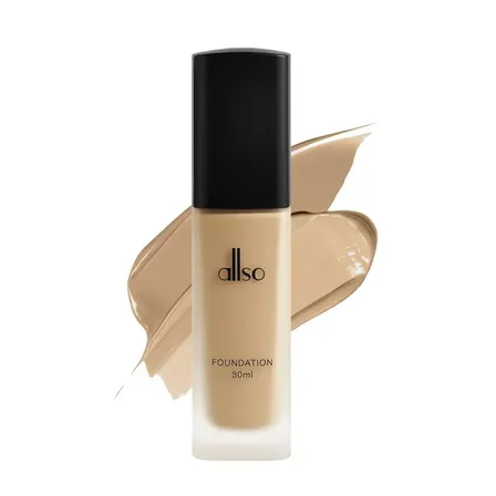 Base Líquida Matte Facial Allso Classic Latte Alta Cobertura Longa Duração Sem Cravar Sem Oleosidade Toque Aveludado Acabamento Natural Sem Poros Pele Macia Respira Long Lasting High Coverage 30ml