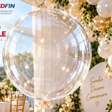 Balão Bubble Bobo 24 Polegadas Transparente 50un Balão De Festa Balao Grande Transparente Balão Cha Revelacao Balao De Formatura Balao Para Pendurar Balao Para Festa E Casamento Redfin