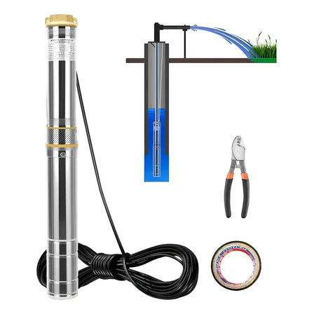 Bomba Submersa Palito Clickonfast 1/2 HP para Poço com Vazão de 100 L/Min