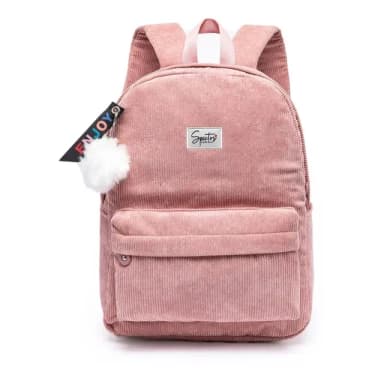 Mochila Urbana Feminina Spector Rosa 16.5L com Chaveiro Pelinho