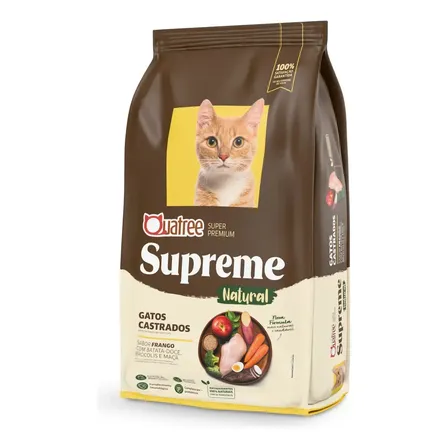 Ração Quatree Supreme Gatos Castrados Frango E Batata Doce 10,1 kg