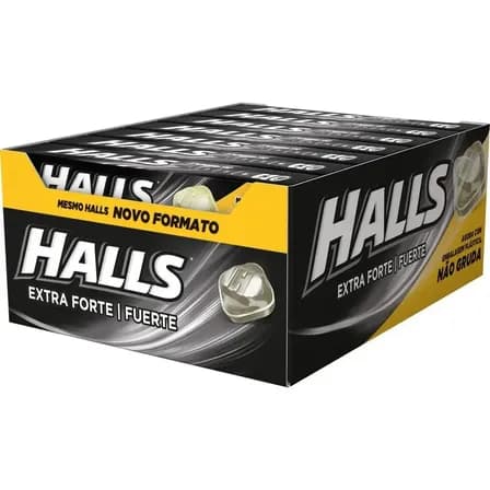 Bala Halls Extra Forte - Display Com 21 Unidade De 27,5g