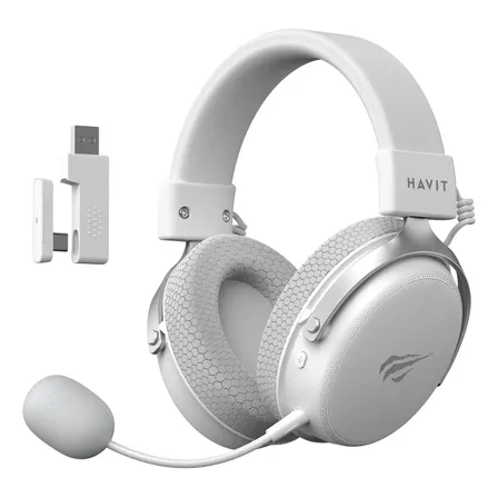Fone Gamer Havit H2015pro, Sem Fio, 5 Modos - Multiplataform Branco