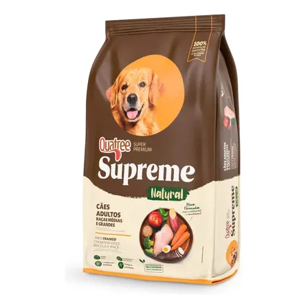 Quatree Supreme Cão Adulto Méd/Gran Frango Batata Doce 15kg