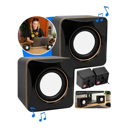 Caixa Caixinha De Som Potente Pc Notebook Subwoofer Para Computador 6w Usb P2 Alto Falante De Mesa Digiklone