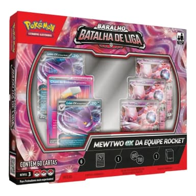 Box Pokemon Baralho De Batalha Mewtwo Ex Equipe Rocket Português