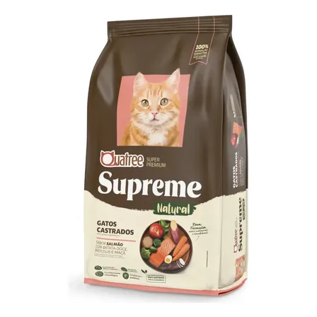 Ração Quatree Supreme 10kg Gato Castrado Salmão/batata Doce