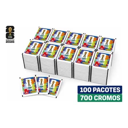 Copa Do Mundo Fifa 2026 - Kit C/ 100 Envelopes (700 Cromos) Copa Do Mundo 2026
