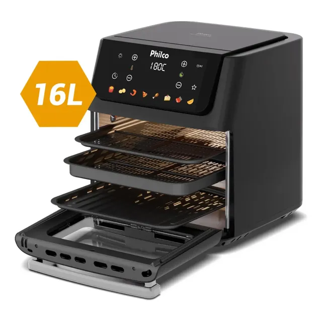 Fritadeira Air Fryer Philco 16 Litros Paf16c Preto 220v