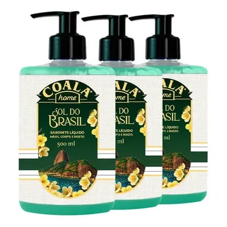 Kit 3 Sabonete Líquido Coala Home - Sol Do Brasil - 500ml