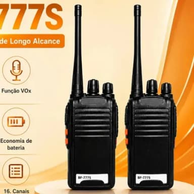 Kit 2 Comunlcadores Bf-777s Alta Performance Profissional Bf777s Baofeng Sem Fio Alta Segurança 400 ~ 470mhz 16ch Ht