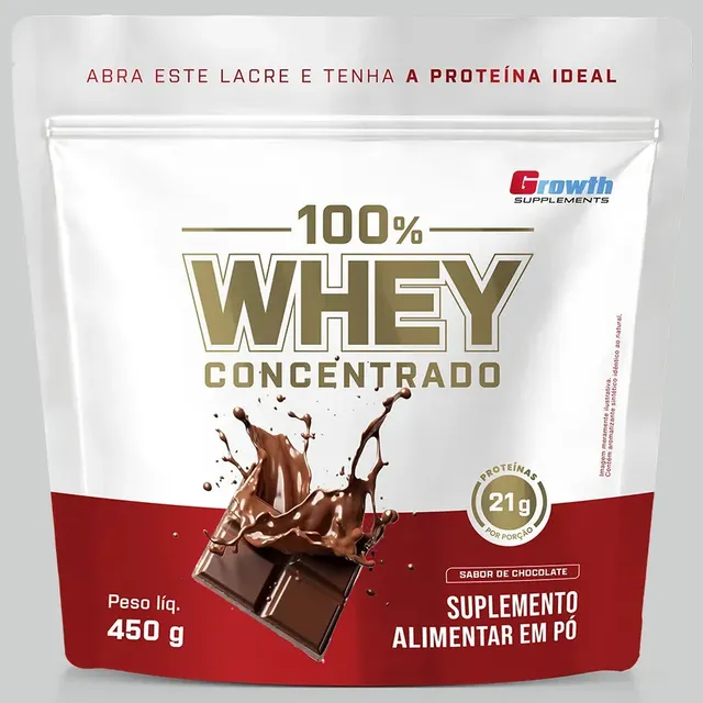 % Whey Concentrado 450g Growth Supplements
