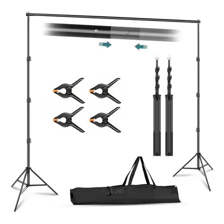 Suporte De Fundo Infinito Fotográfico 3m Bolsa +4 Grampos