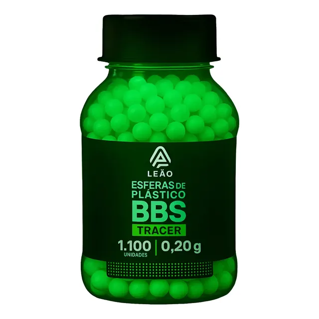 BBs Tracer para Airsoft 6mm Leão – 1100 Unidades de 0.20g