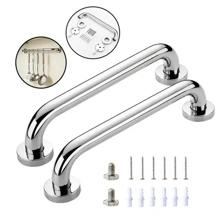 Barra Alça Corrimão Apoio Segurança Banheiro 40cm 2pcs