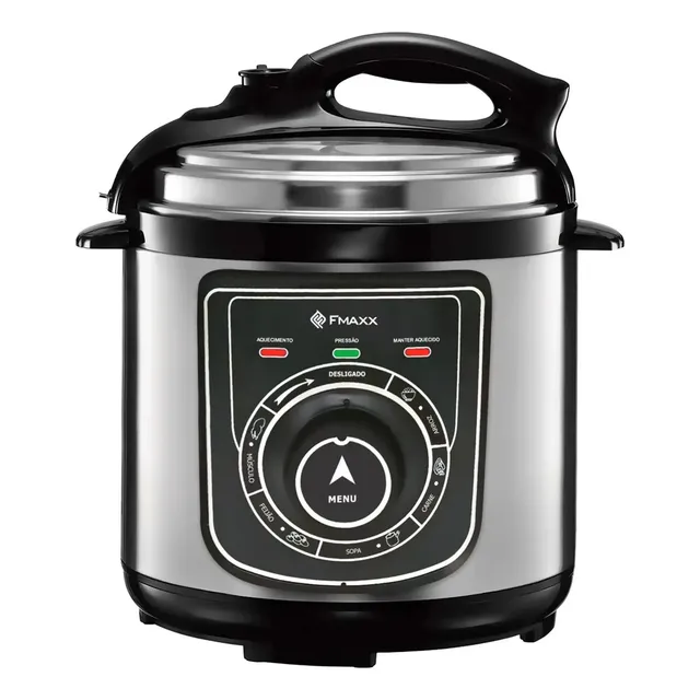 Panela De Pressão Elétrica Fmaxx Chef 4 Litros 800w Prateado 60hz