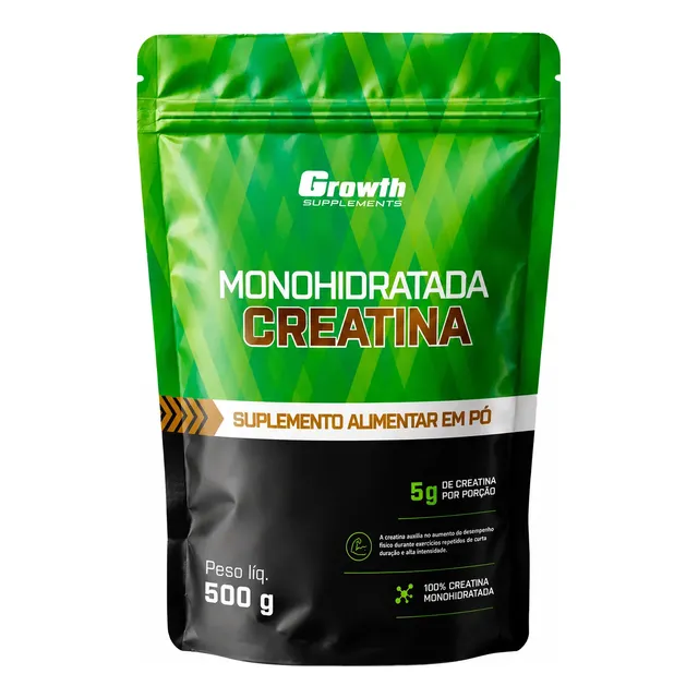 *Creatina Monohidratada 500g Pouch Growth Supplements*