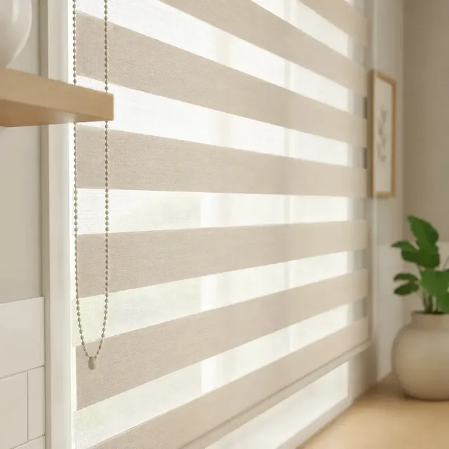 Persiana Double Vision Sunny 160larg X 160alt (bandô) Branco Cor Linho
