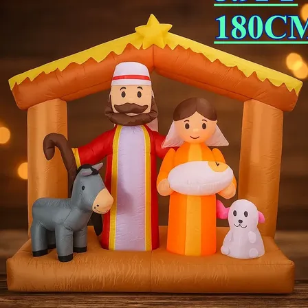 Presépio Inflável Natal Sagrada Família 180cm