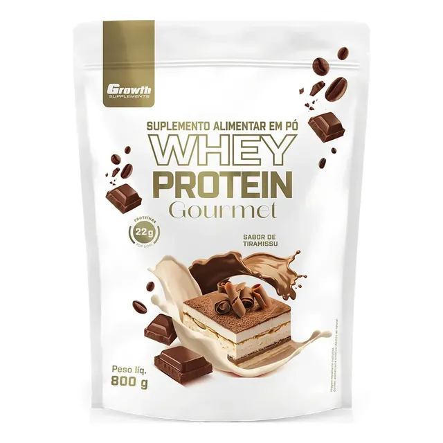 Whey Protein Gourmet 800g Growth Supplements - Tiramisu