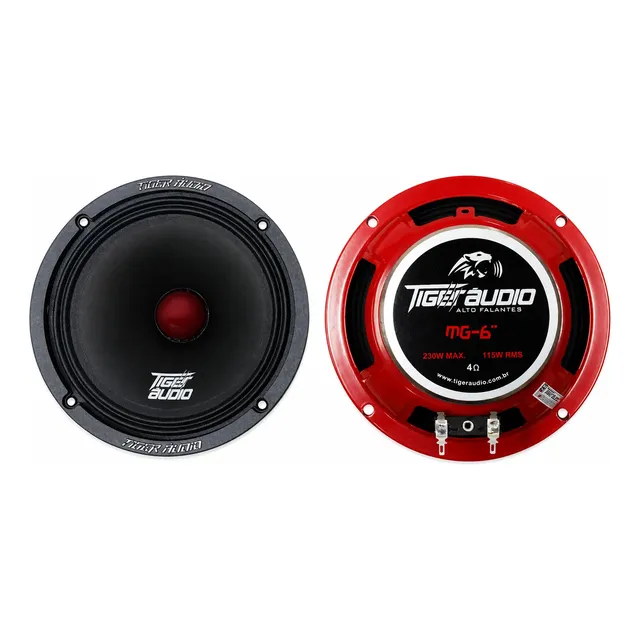 Alto Falante Tiger Áudio 115mg-6 6 Polegadas 230 W Rms (par) Vermelho