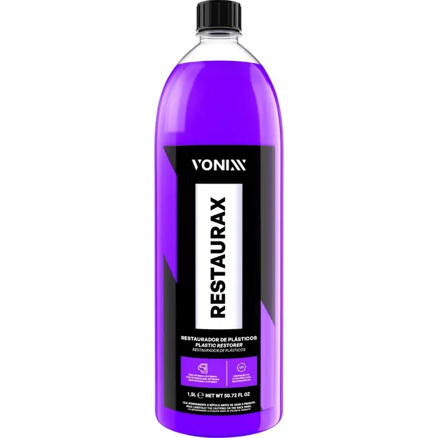 Restaurax 1,5 Litros Restaurador de Plásticos Automotivo Vonixx