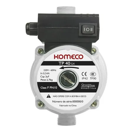 Pressurizador Chuveiro Mini Bomba Komeco Tp 40 Bivolt