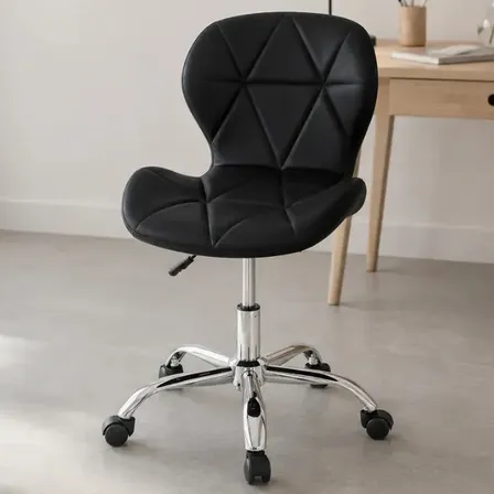 Cadeira de escritório Império Brazil Business Slim ergonômica preta com estofado de couro sintético