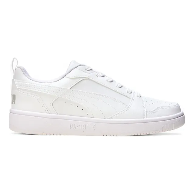 Tênis Casual Masculino Rebound V6 Low Puma Puma White-cool Light Gray Geométrico 42 Br