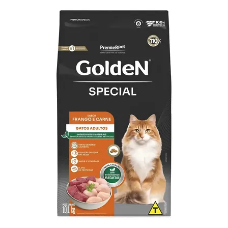 Ração Golden Special Premium Gatos Adultos Frango E Carne 10,1 Kg