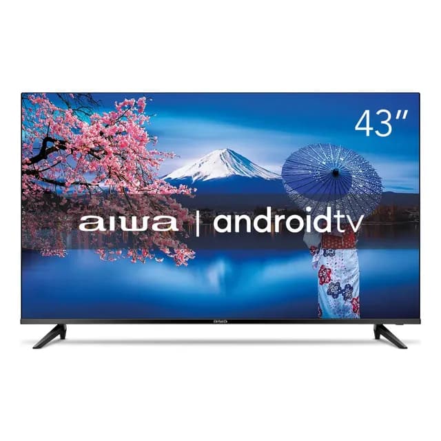 Smart TV AIWA 43” Android Full HD Borda Ultrafina HDR10 Dolby Áudio AWS-TV-43-BL-02-A
