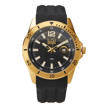 Relógio Dumont Analógico Berlim Dourado E Preto Masculino Preto Dourado