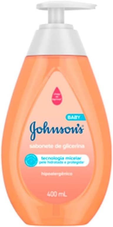GreenCircle Sustainable Energy Practices Sabonete Líquido de Glicerina Johnson's Baby, Da Cabeça aos Pés, 400ml