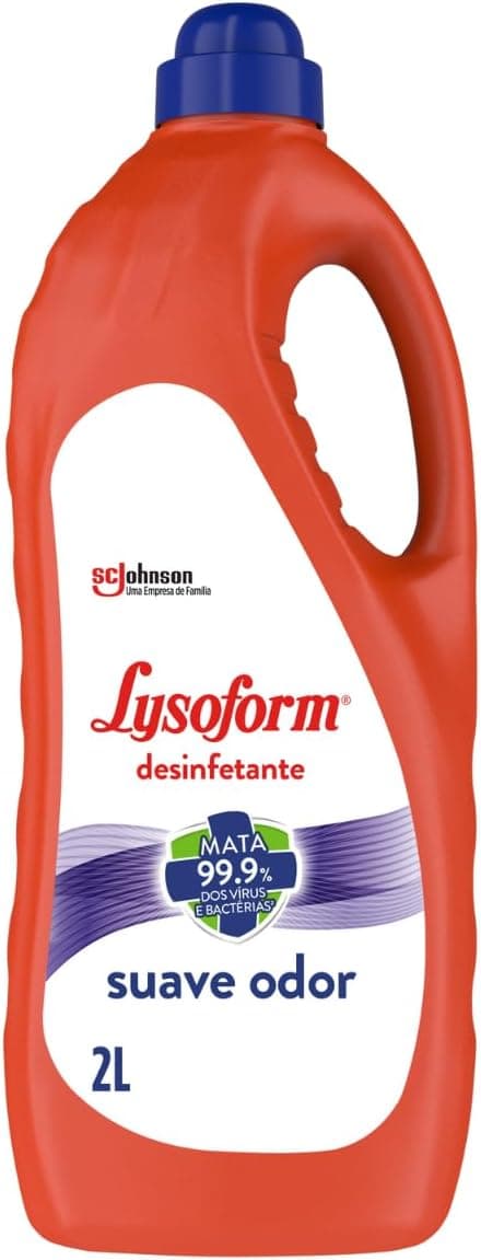 Lysoform Suave Odor, Desinfetante Líquido, Limpeza Casa, 2L