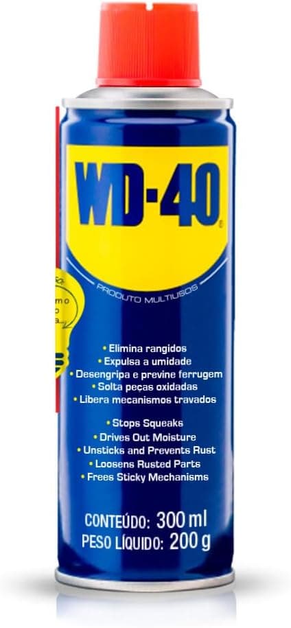 WD-40 Fórmula Original - Produto Multiusos Aerossol 300ml, 200g - Desengripa, lubrifica e protege contra ferrugem
