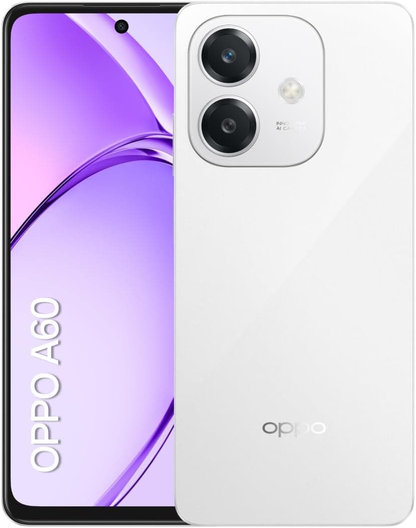 Smartphone OPPO A60 256GB 8GB Ram 50MP AI Câmera Bateria 5100 mAh 45W Branco