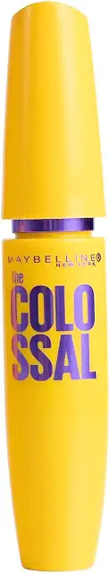 Maybelline NY The Colossal Volum' Express, Máscara de Cílios Lavável, 9x Mais Volume por Até 24h, Fórmula com Colágeno para Definição Intensa, Não Empelota, Cor Preto, 8ml