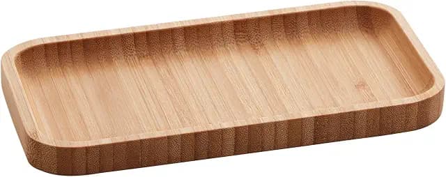 LYOR - Bandeja de Bambu Hire Marrom Natural 20cm - Mesa Posta - Organização - Utensílios de Cozinha - Enxoval - Decoração - Travessa Retangular - Petisqueira - Utilidades Domésticas