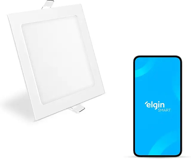 Painel de Embutir Quadrado Smart Elgin 18W Compatível com Alexa e Google Home Bivolt