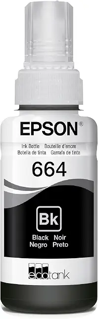 Garrafa de Tinta Original Epson EcoTank T664 Preto - T664120