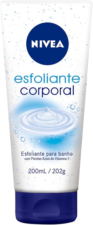 NIVEA Esfoliante Corporal para Banho 200ml, Esfoliação Suave, Remove Impurezas, Renovação Celular, Pele Uniforme e Macia