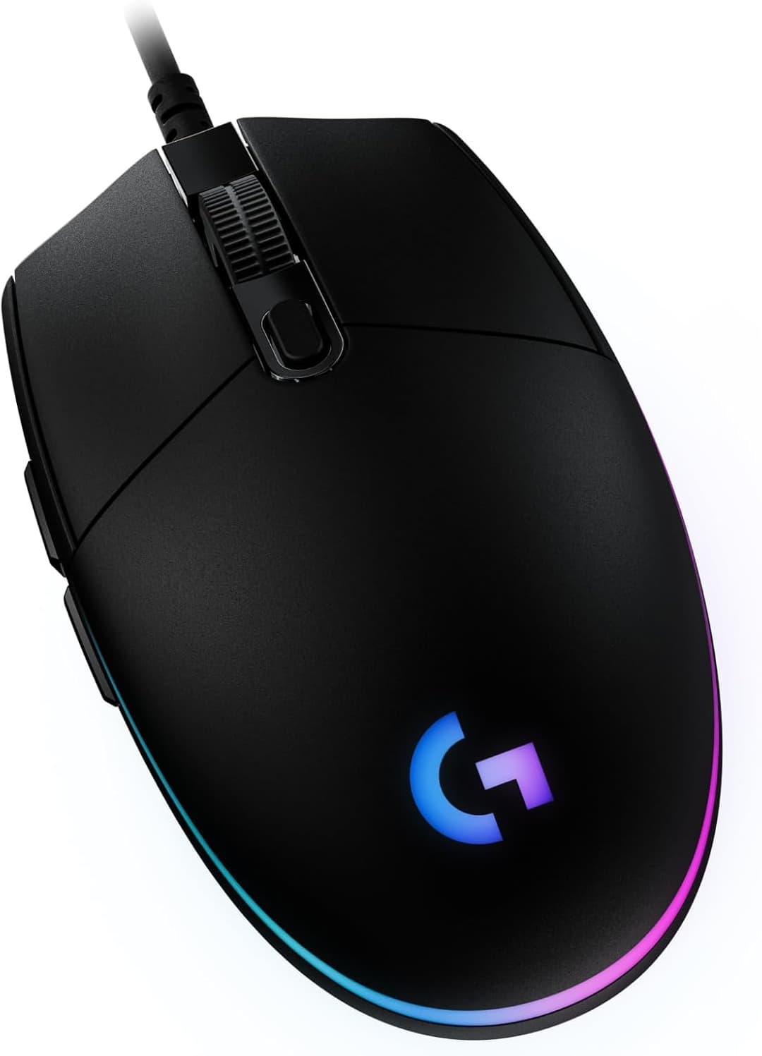 Mouse Gamer Logitech G203 LIGHTSYNC RGB, Efeito de Ondas de Cores, 6 Botões Programáveis e Até 8.000 DPI - Preto