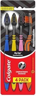 Escova de Dente Colgate ZigZag Carvão 4 unid