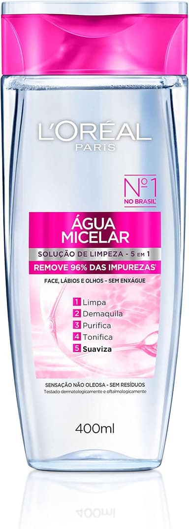 L'Oréal Paris Dermo Expertise, Água Micelar Purificante 5 em 1, 400ml
