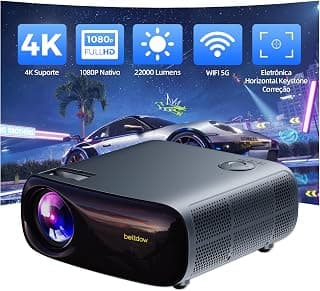 Bettdow Projetor 4k 22000 Lumens Full Hd 1080p Compatível Com Android 9, Smart Projetores Retroprojetor Portatil 650 ANSI ...