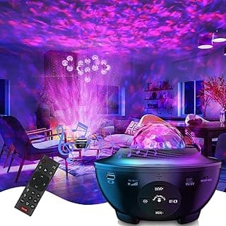 JOYID Projetor estrela galáxia projetor de luz noturna, com controle remoto e alto-falante de música, controle de voz e te...