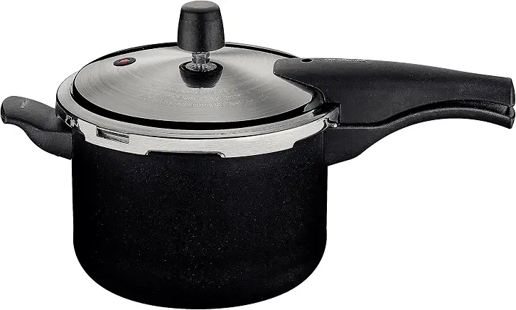 Panela de Pressão Tramontina Vancouver Effect em Alumínio com Revestimento Interno e Externo em Antiaderente Starflon Max Preto 20 cm 4,5 L