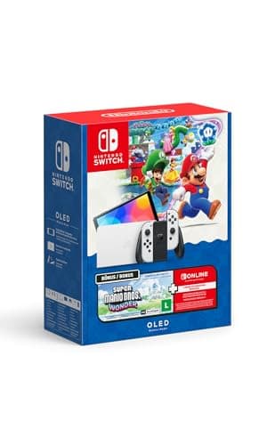 Bundle Nintendo Switch OLED + Super Mario Bros Wonder + 3 Meses de Assinatura Nintendo Switch Online*